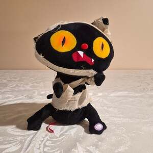 Gemmy 11" Animated Halloween Mummy Black Cat "Who Let the Dogs Out?"